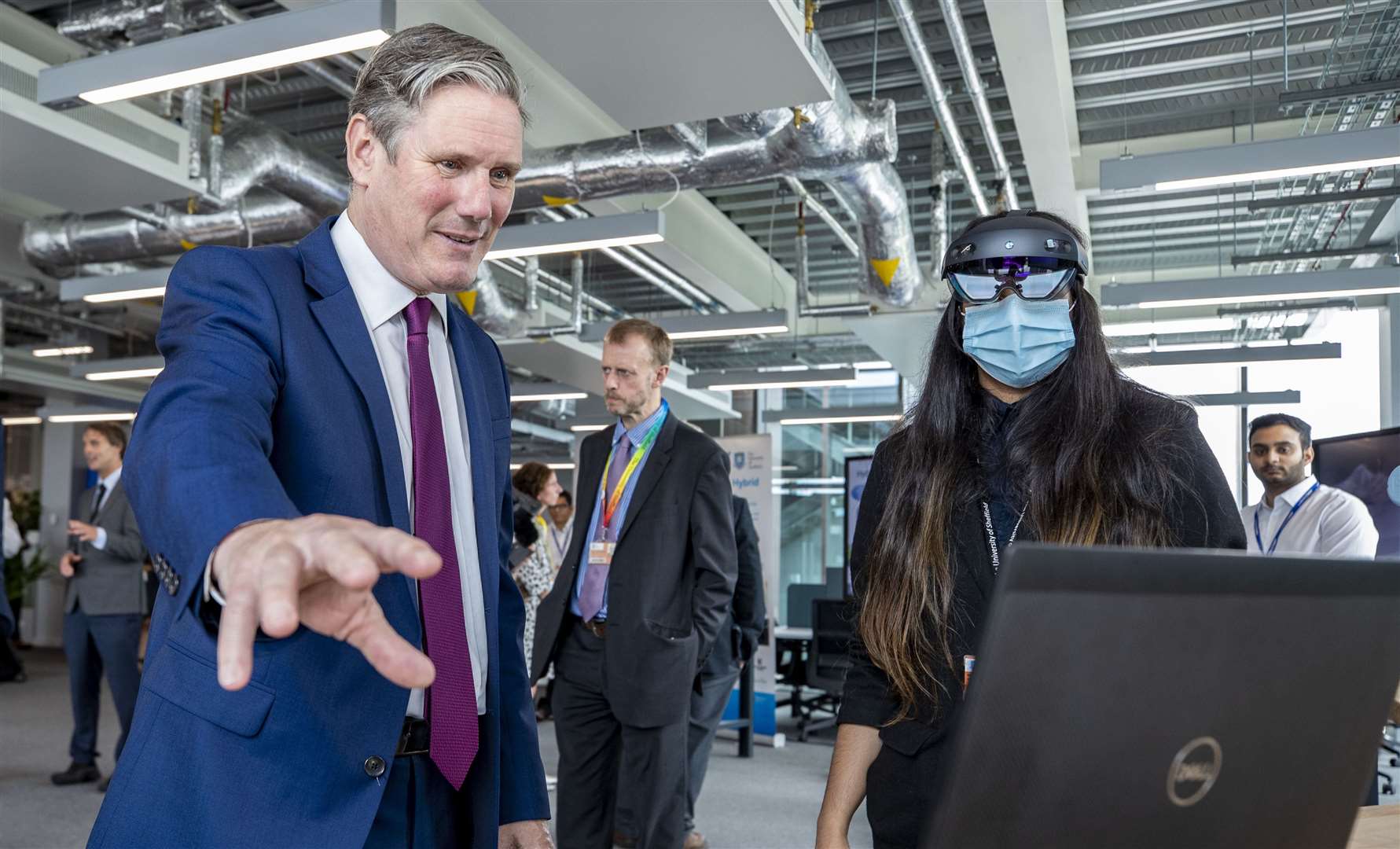 Labour leader Sir Keir Starmer during the visit (Peter Byrne/PA)