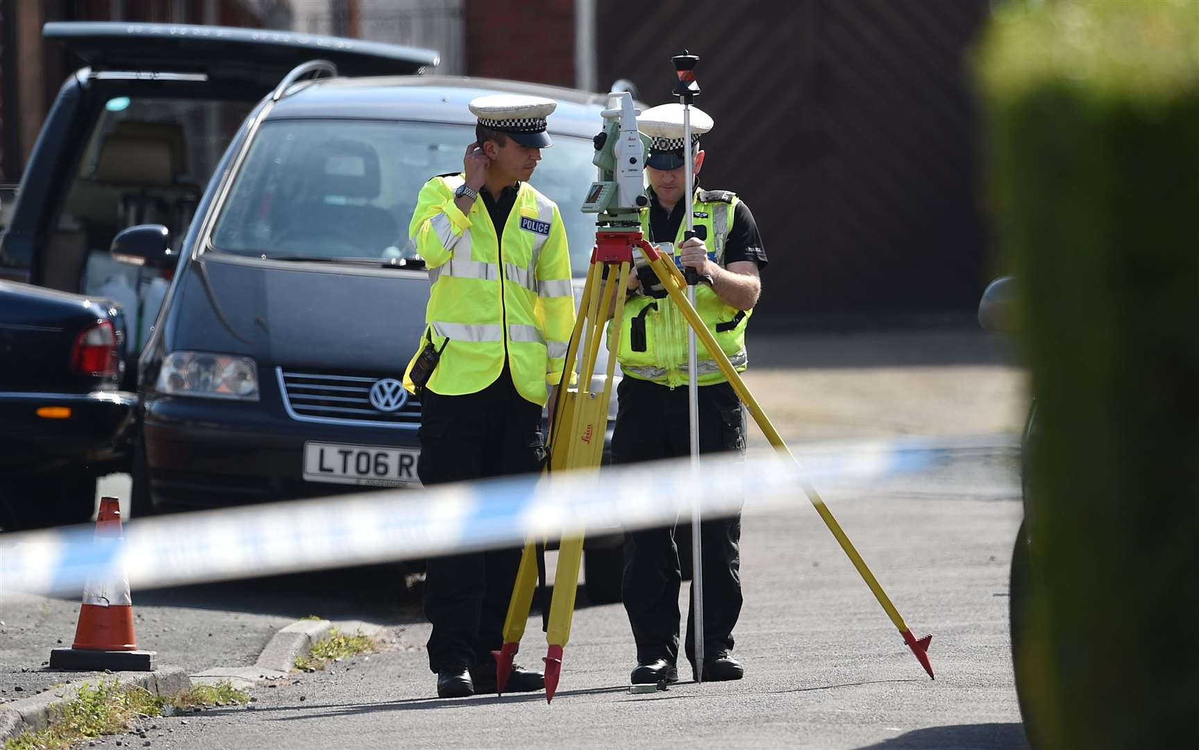 Police at the scene in 2016 (Joe Giddens/PA)