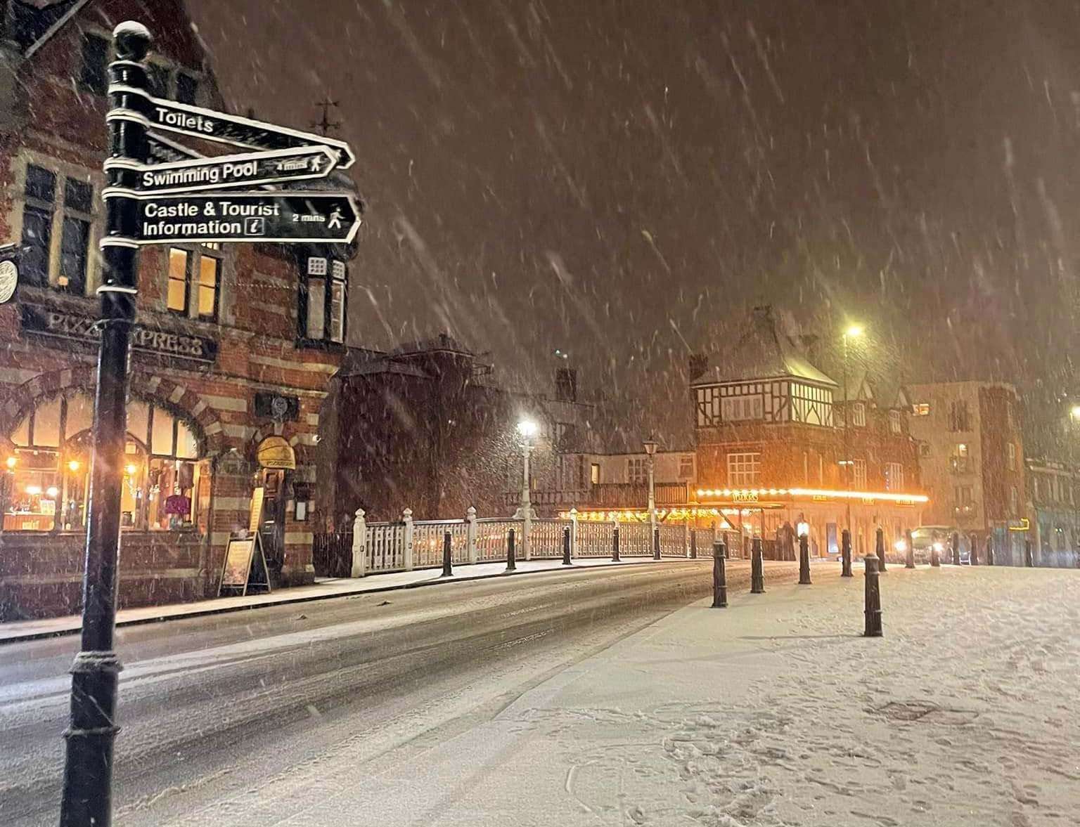 Snow settling in Tonbridge. Picture: Naz Vokes