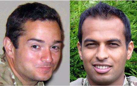 Lieutenant Edward Drummond-Baxter, left, and Lance Corporal Siddhanta Kunwar