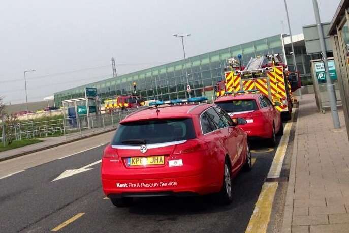 The scene of the Ebbsfleet fire. Picture: @Donna_Turner1