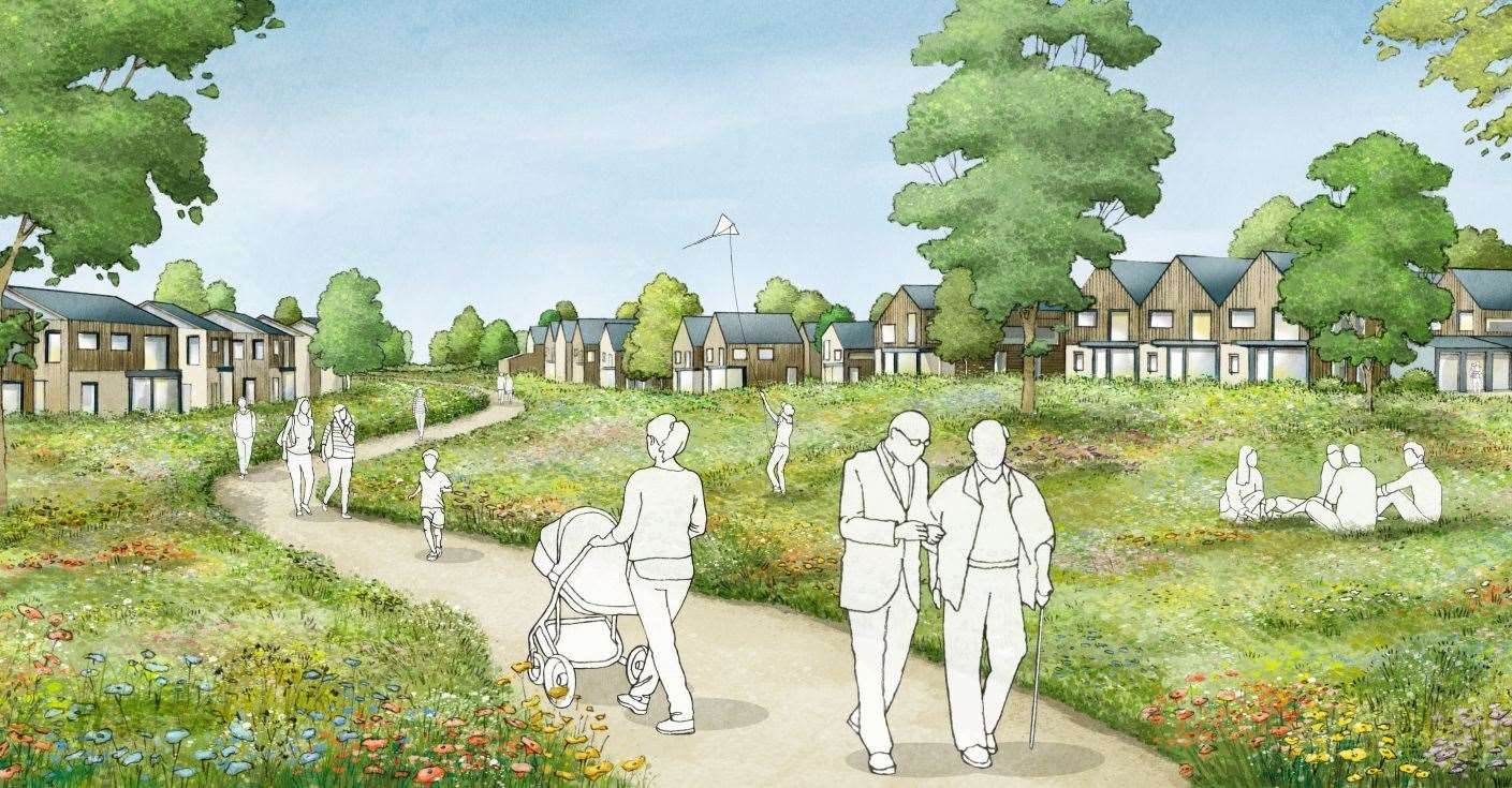 How part of the ‘Trinity Lakes’ project could look. Picture: BDP