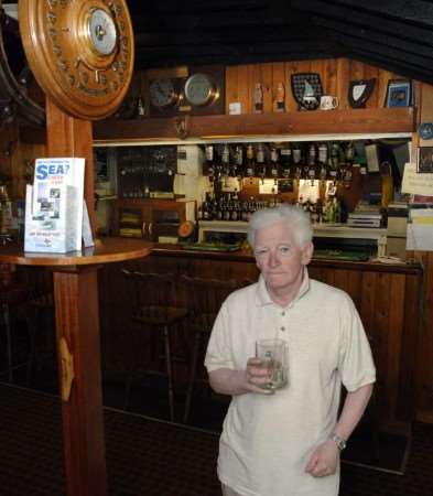 Commodore David Fillery at the doomed clubhouse