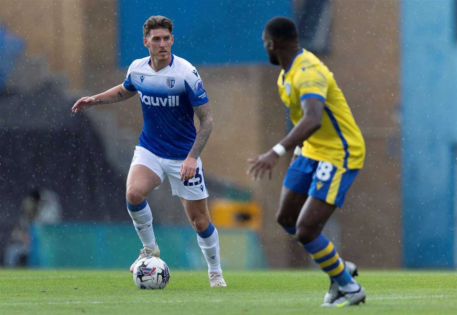 Connor Mahoney. Gillingham v Colchester United Picture: @Julian_KPI