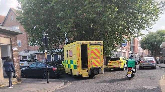 Emergency crews were called to the incident in Canterbury Lane. Picture: Jason Moves