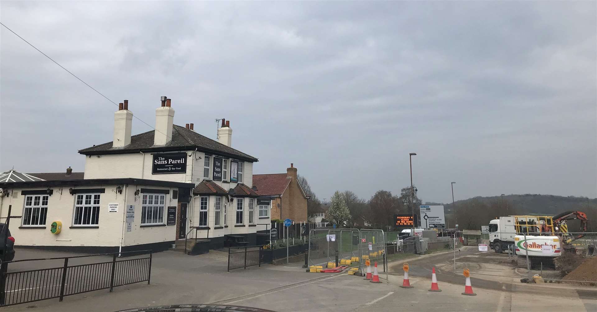 The San Pareil pub’s CCTV was not recording due to power cuts caused by the roadworks in the area, the landlord says