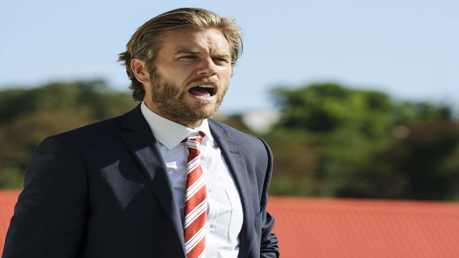 Ebbsfleet manager Daryl McMahon Picture: Andy Payton