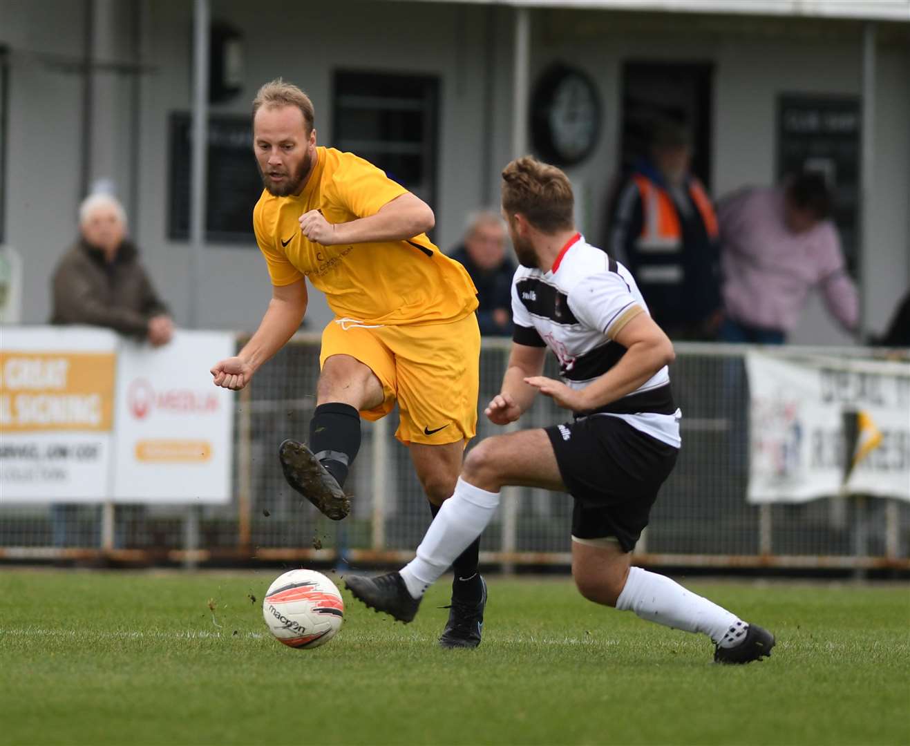 Action from Kennington's 4-0 FA Vase defeat at Deal Picture: Paul Davies