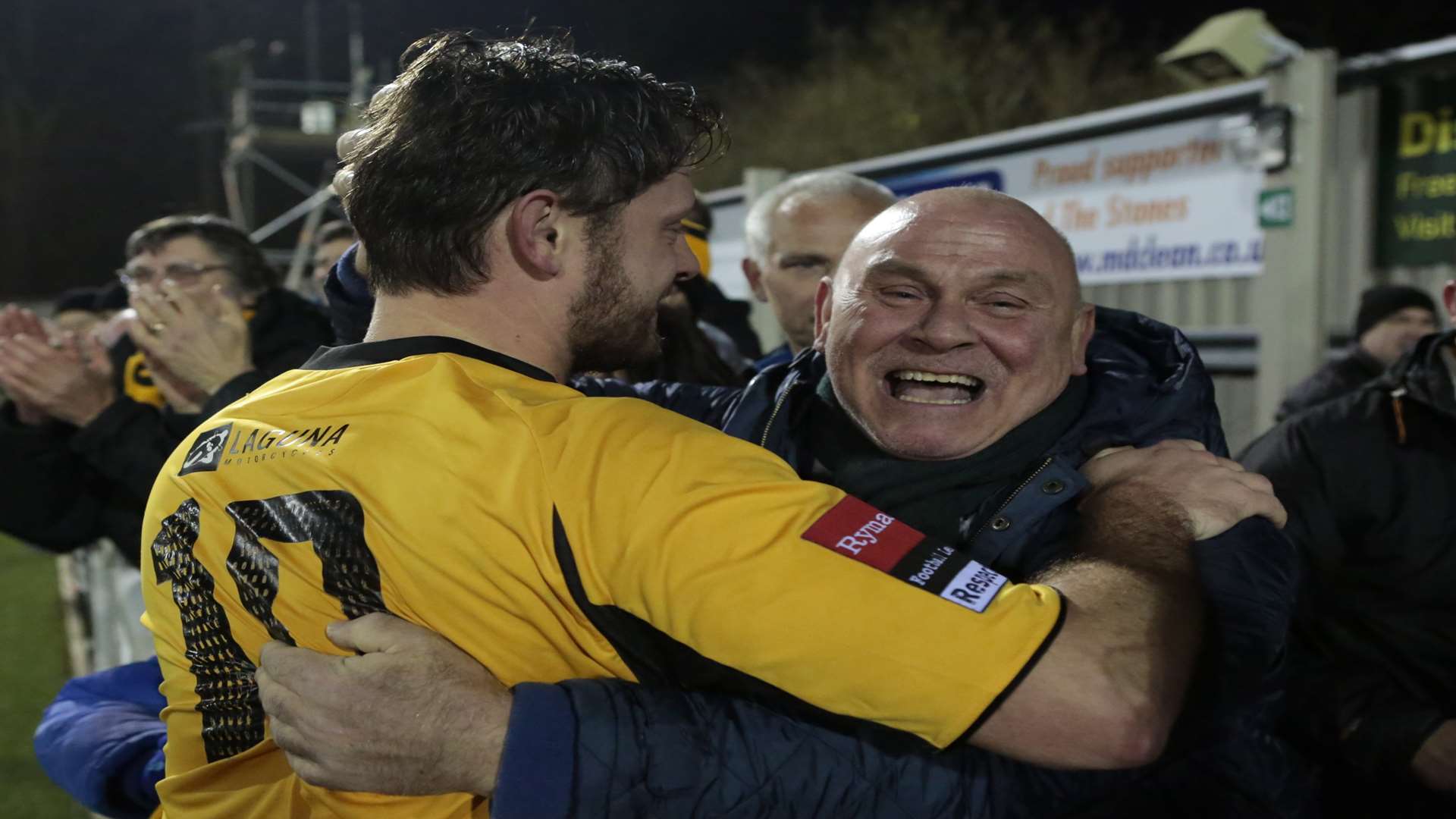 Frannie Collin celebrates at the final whistle. Picture: Martin Apps
