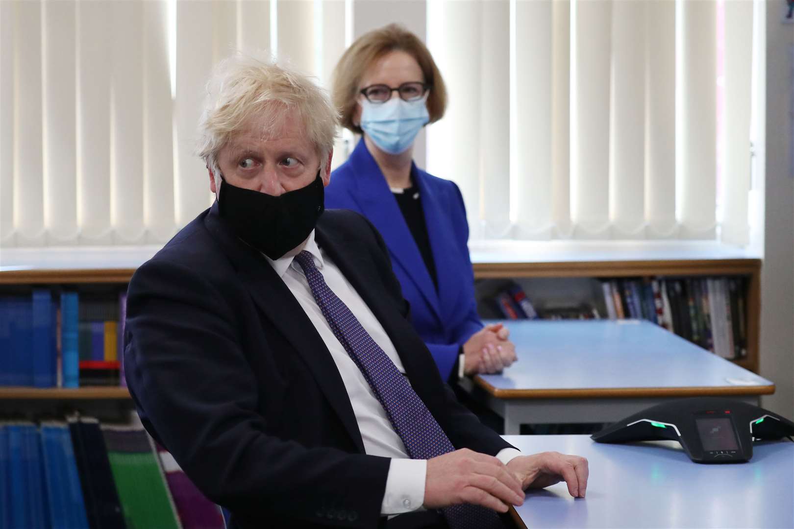 Boris Johnson with chair of the Global Partnership for Education Julia Gillard (Scott Heppell/PA)