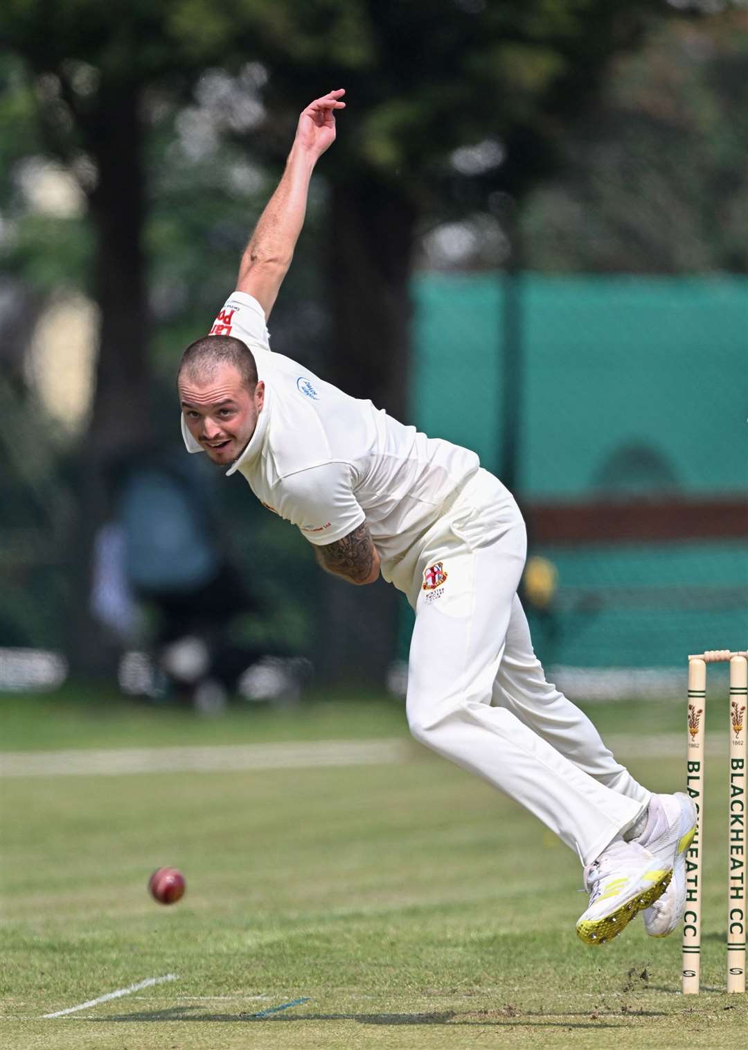 Minster’s James Steer took 3-33 and then scored 45 not out against Lordswood Picture: Keith Gillard