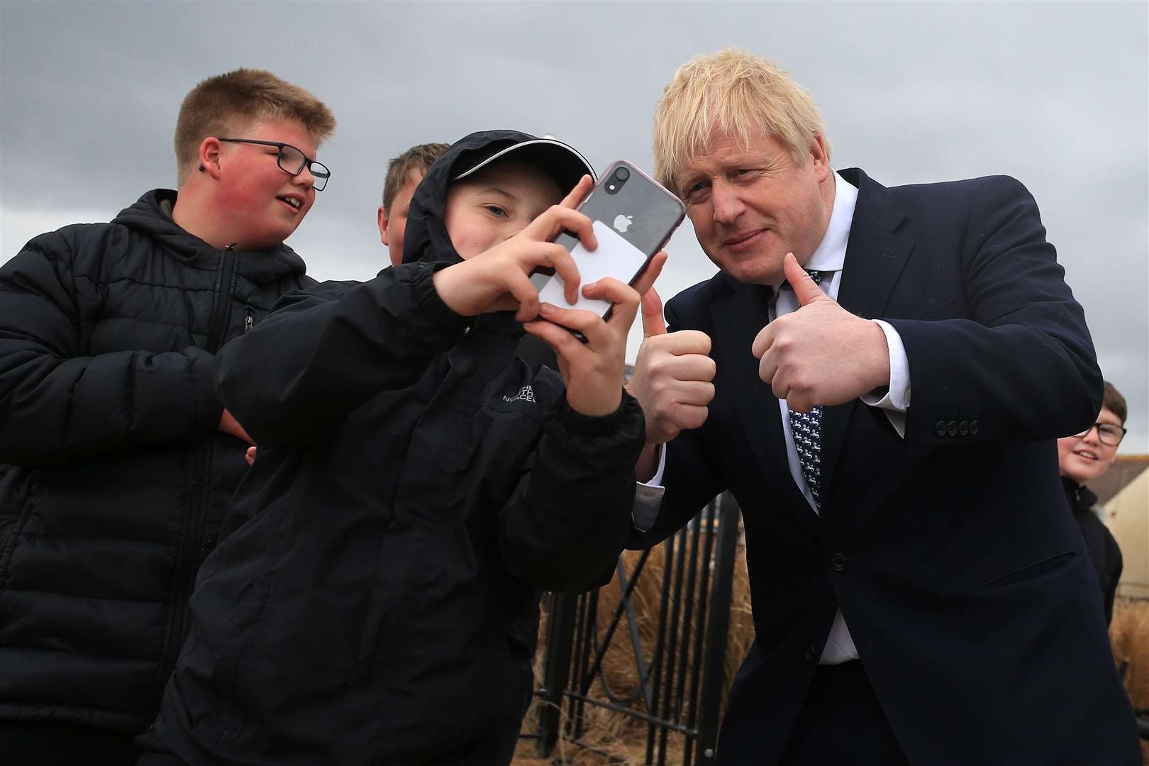 The Prime Minister made a campaign visit to Hartlepool on Monday (Lindsey Parnaby/PA)