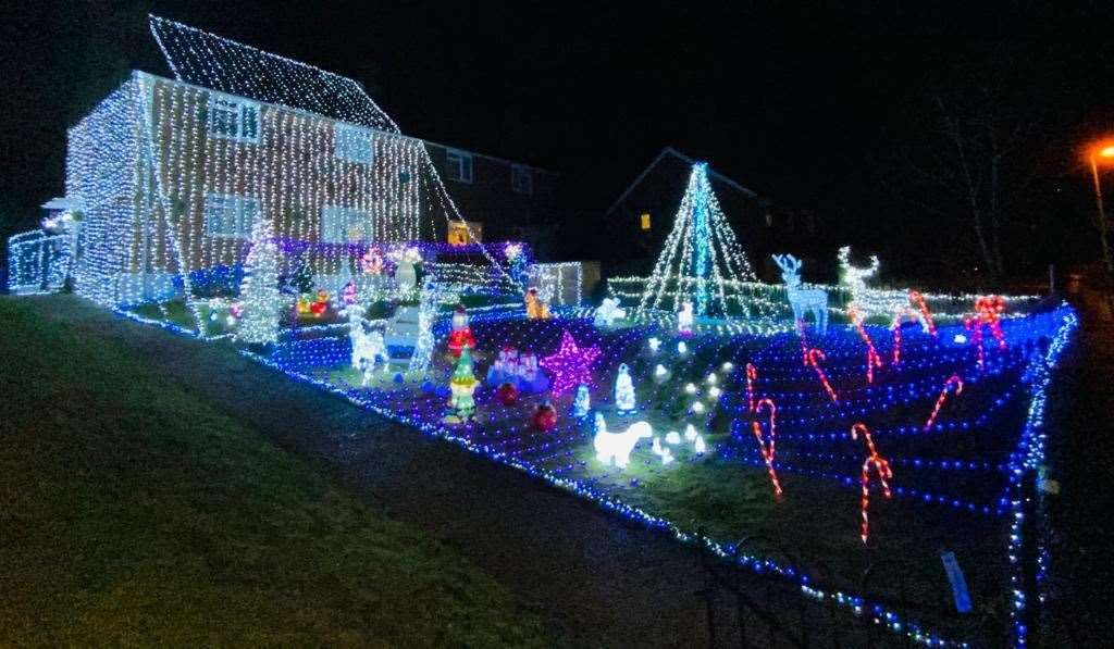 The Clark family's Christmas lights in Boughton. Picture: Ross Clark (43249287)