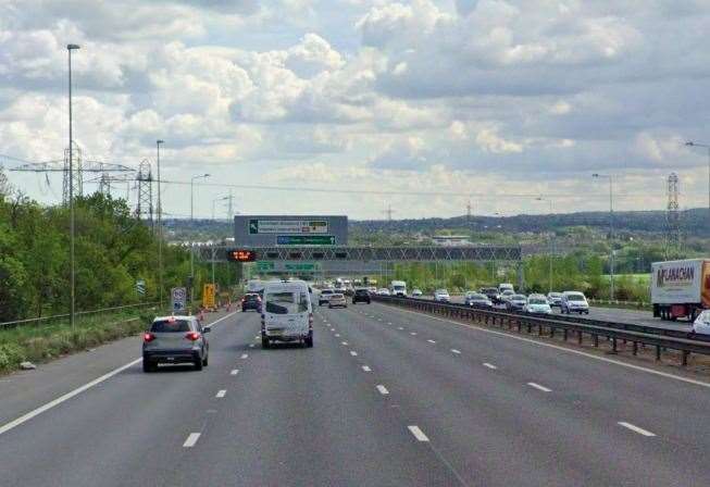 Traffic held on A2 eastbound after crash near Dartford