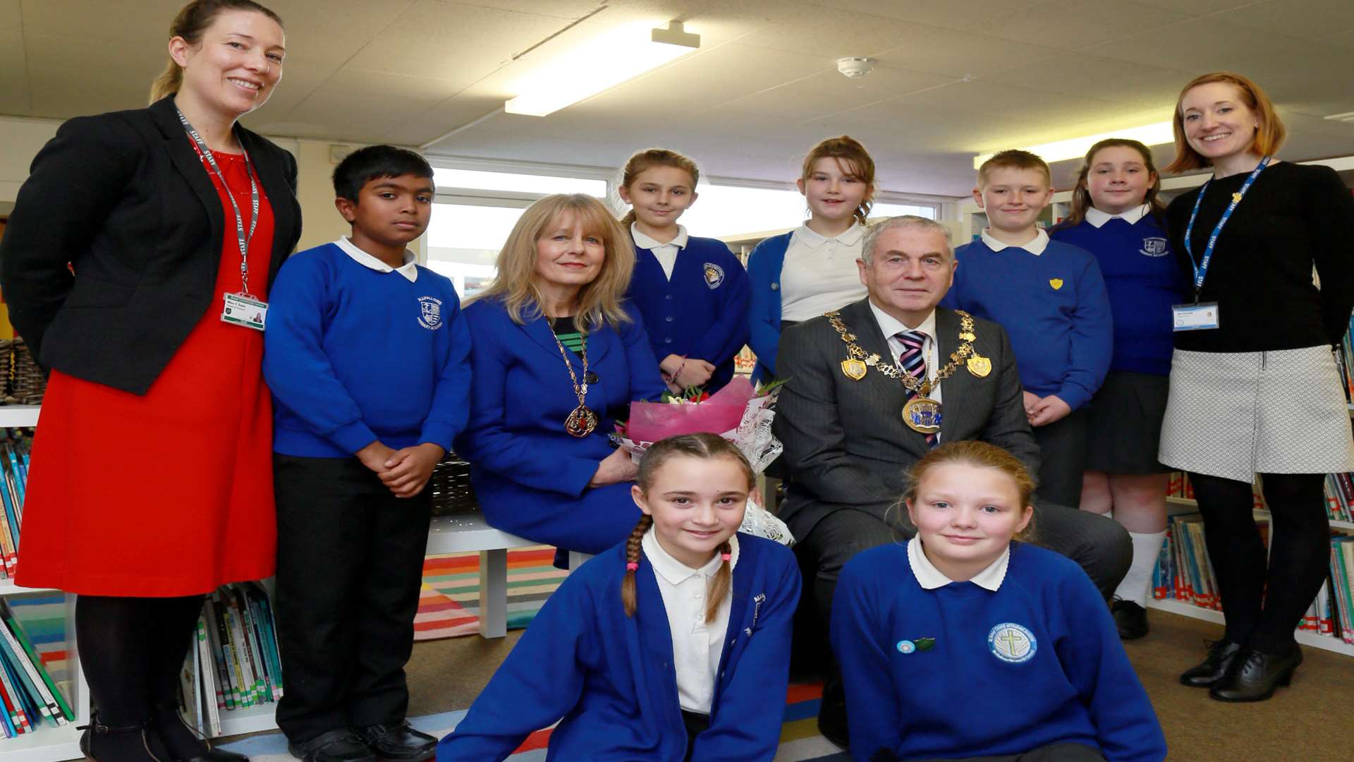 Youngsters with the Mayor and Mayoress of Medway, Cllr Stuart Tranter and his wife Sarah.