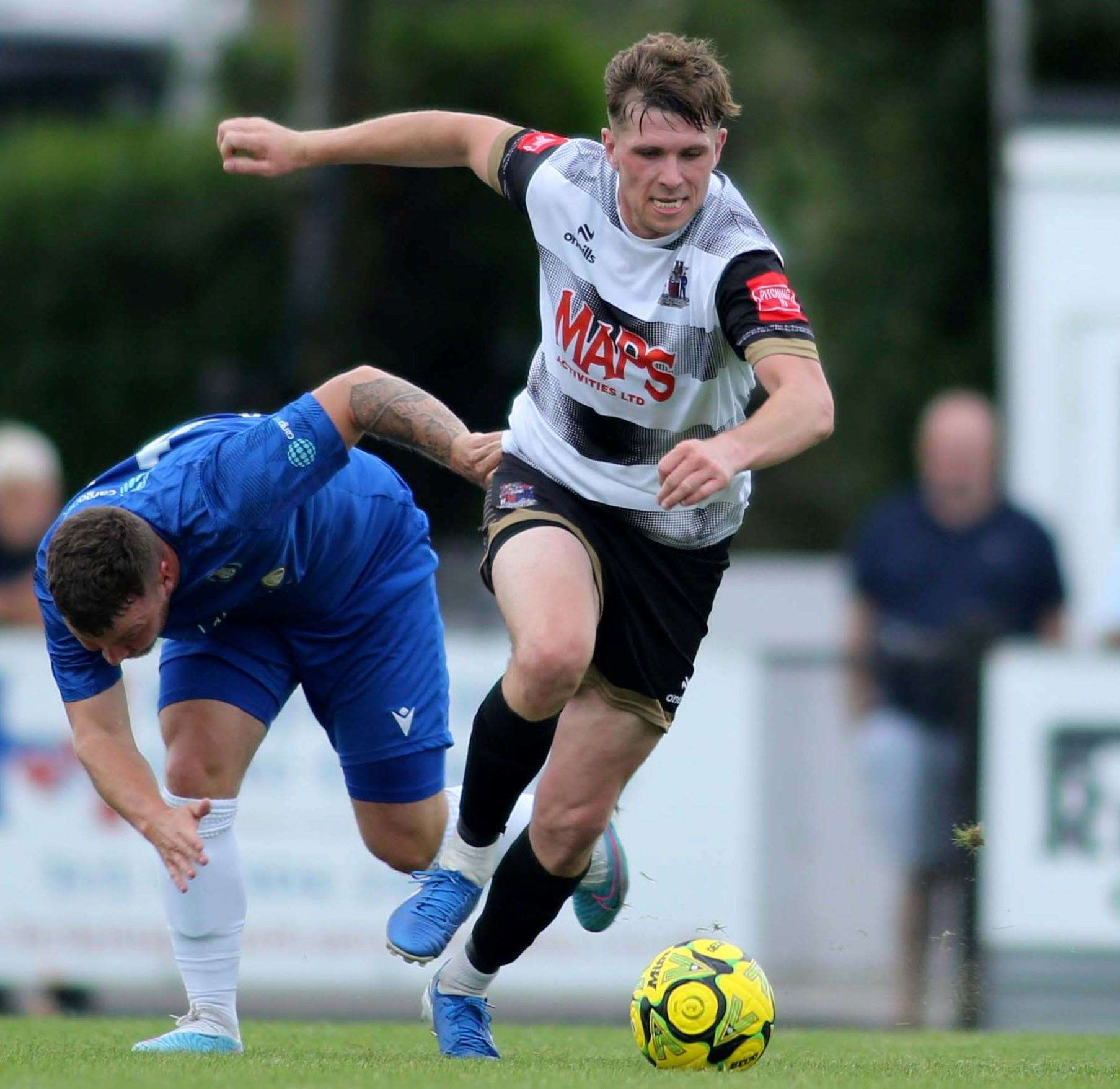 Alfie Foster - was sent off in the early stages of Deal’s 5-3 defeat at Eastbourne on Saturday. Picture: Paul Willmott