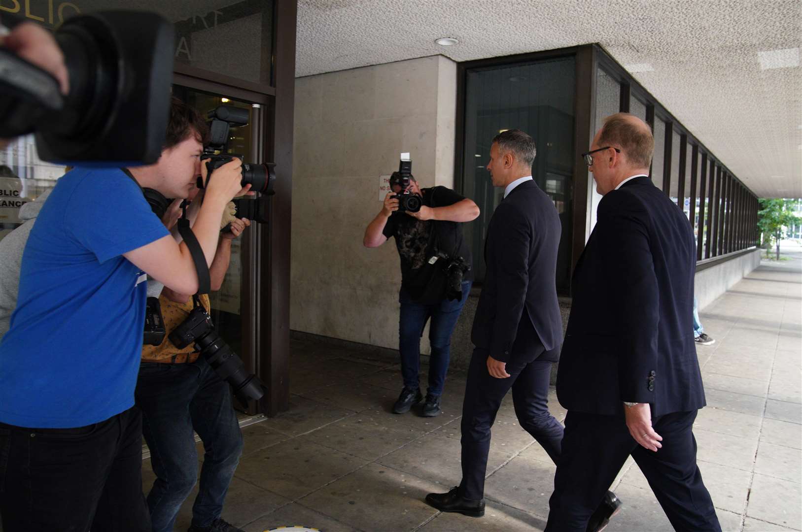 Ryan Giggs arrives at Manchester Crown Court (Peter Byrne/PA)