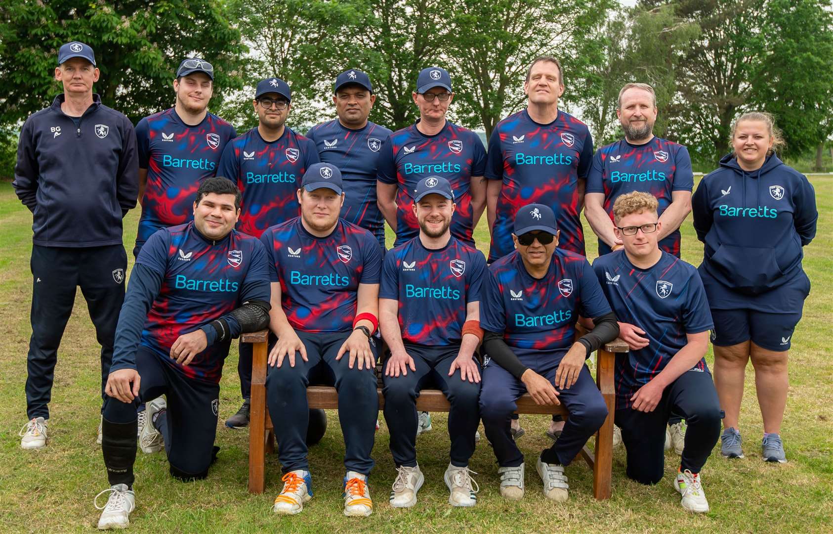 Kent’s visually-impaired team who lost to defending David Townley Memorial Twenty20 Cup winners Sussex Sharks on Saturday. Picture: Ian Scammell