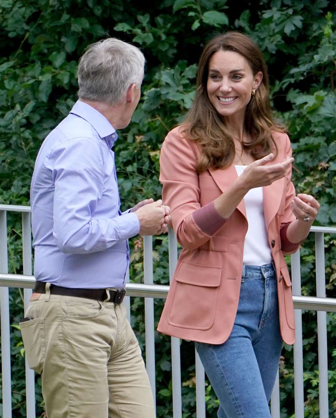 The Duchess of Cambridge was welcomed by museum director Dr Doug Gurr (Kirsty O’Connor/PA)