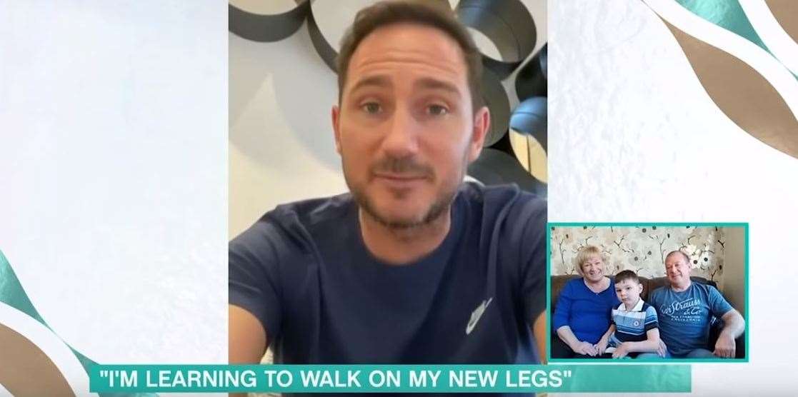 Frank Lampard talks to Paula, Tony and Mark Hudgell via a video link, broadcast on This Morning Picture: ITV