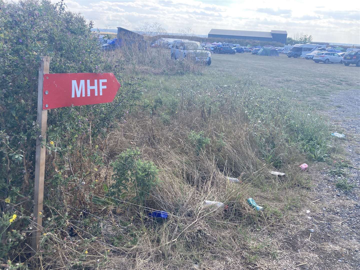 Sign pointing to the Medway History Finders' rally