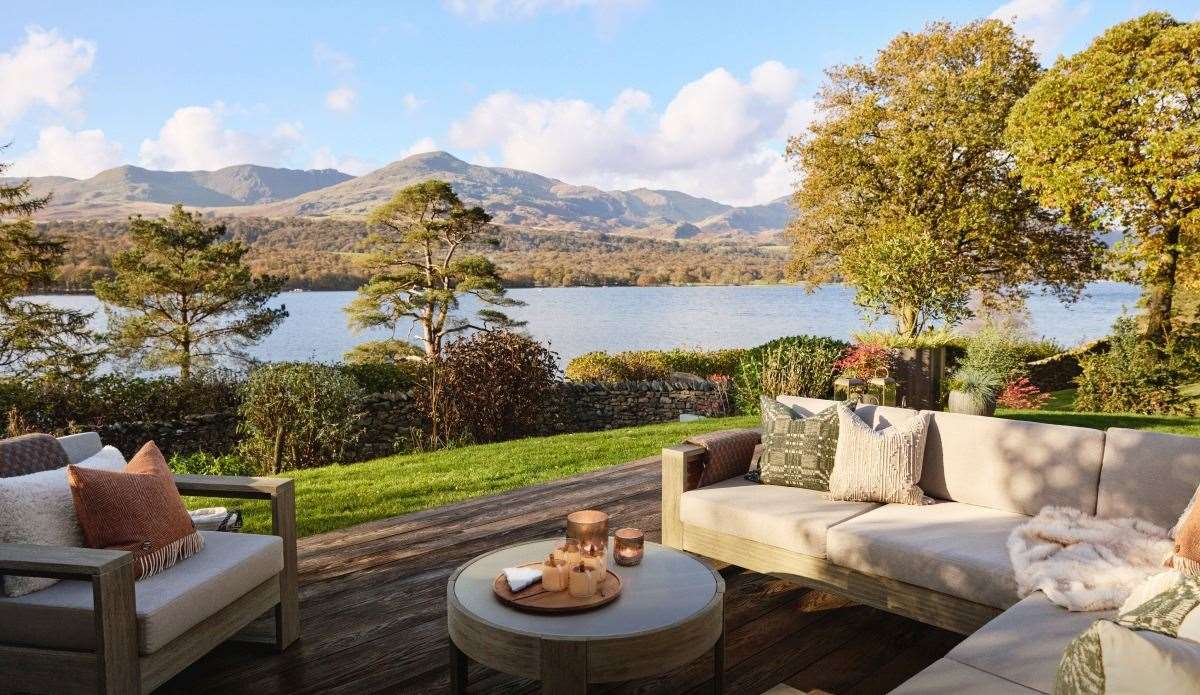 The house is on Coniston Water in the heart of the Lake District