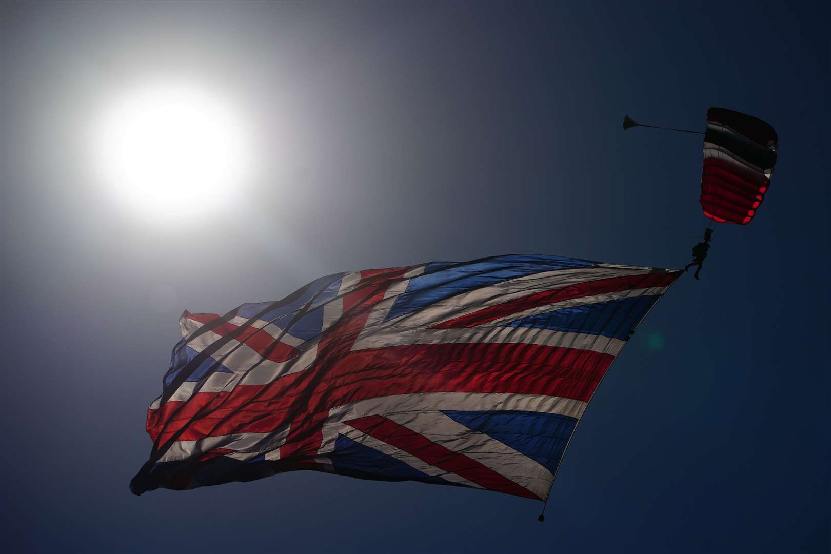 Members of the Red Devils display team during a event at Memorial Square at Ginkelse Heide, Netherlands(Ben Birchall/PA)