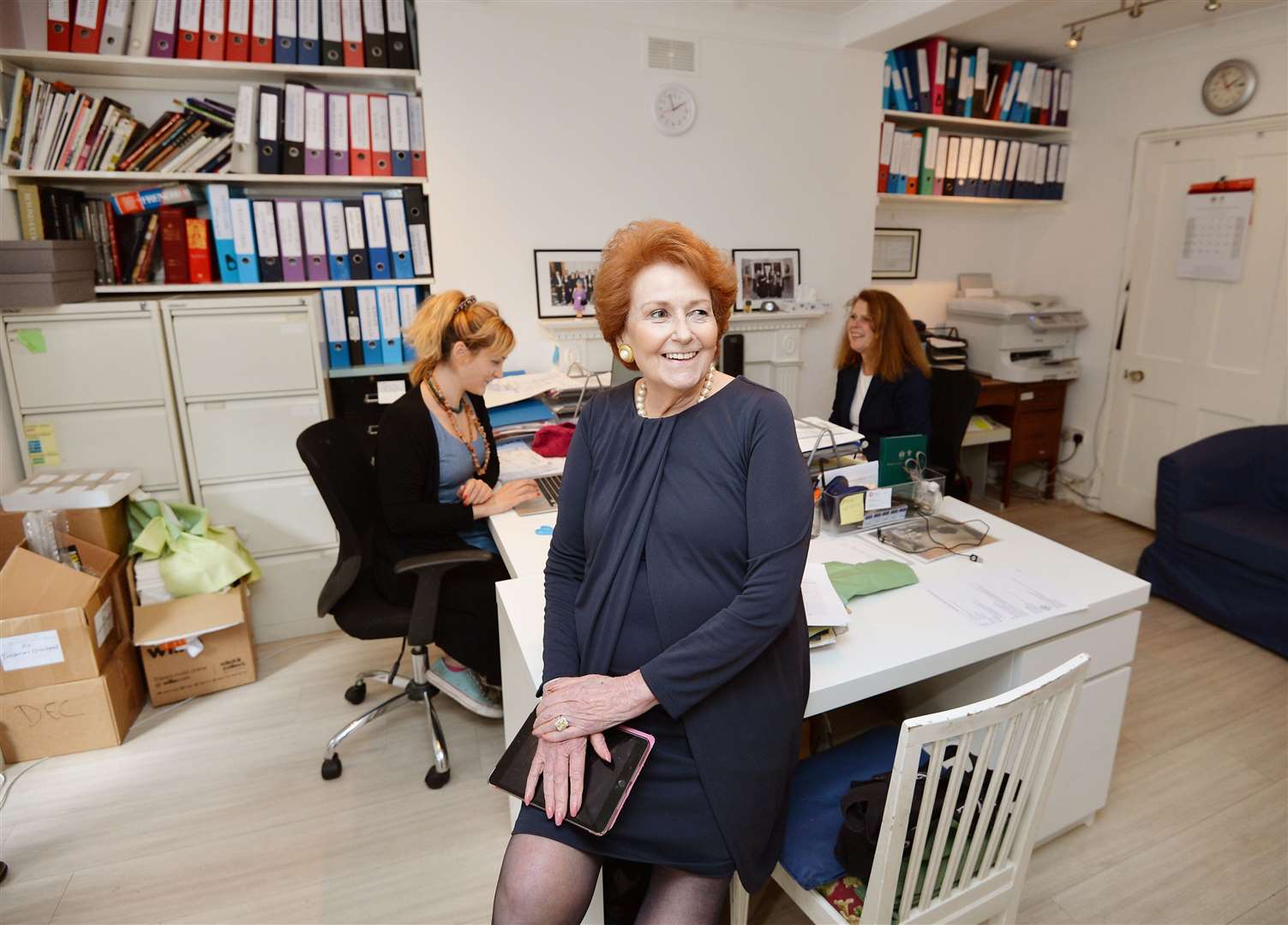 Lady Elizabeth Anson, a cousin to the Queen, during an interview at her office in her west London (John Stillwell/PA)