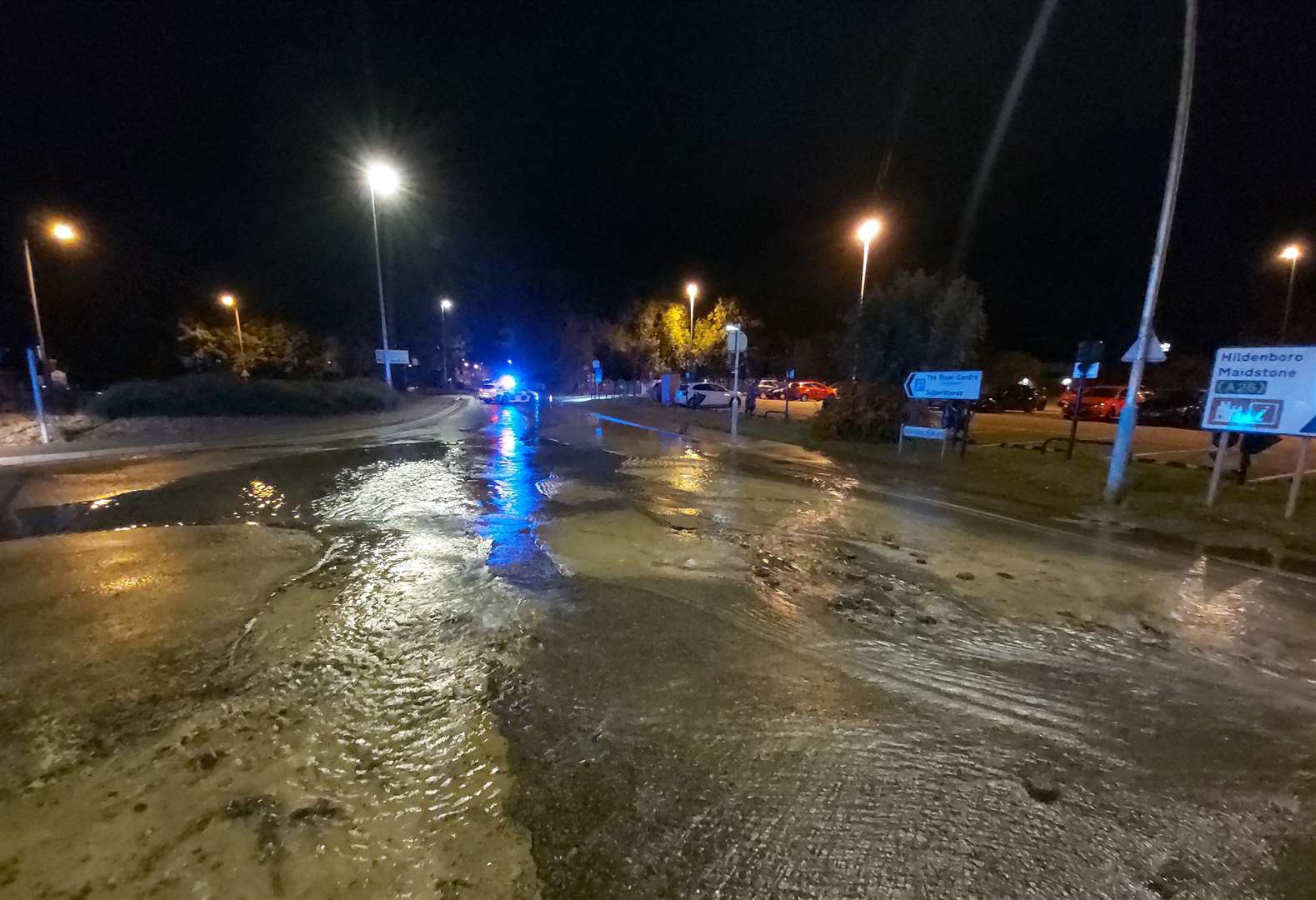 Repairs were carried out to fix the leak yesterday. Picture: Kent Police Tonbridge and Malling