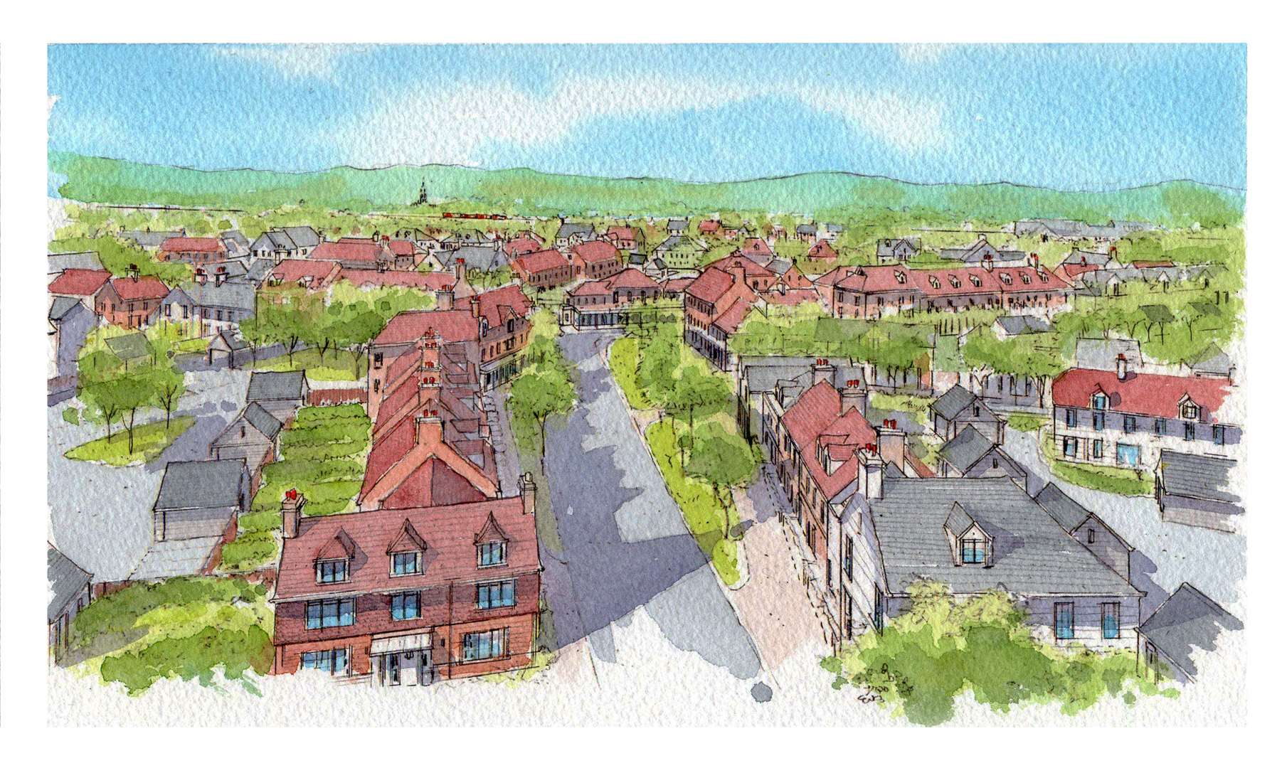 How Tudeley Village could look when completed. Picture: Brooks Murray Architects