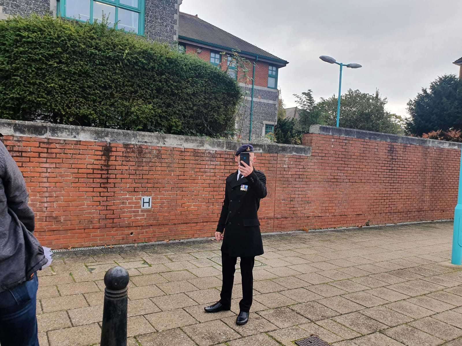 Little Veteran outside Canterbury Crown Court