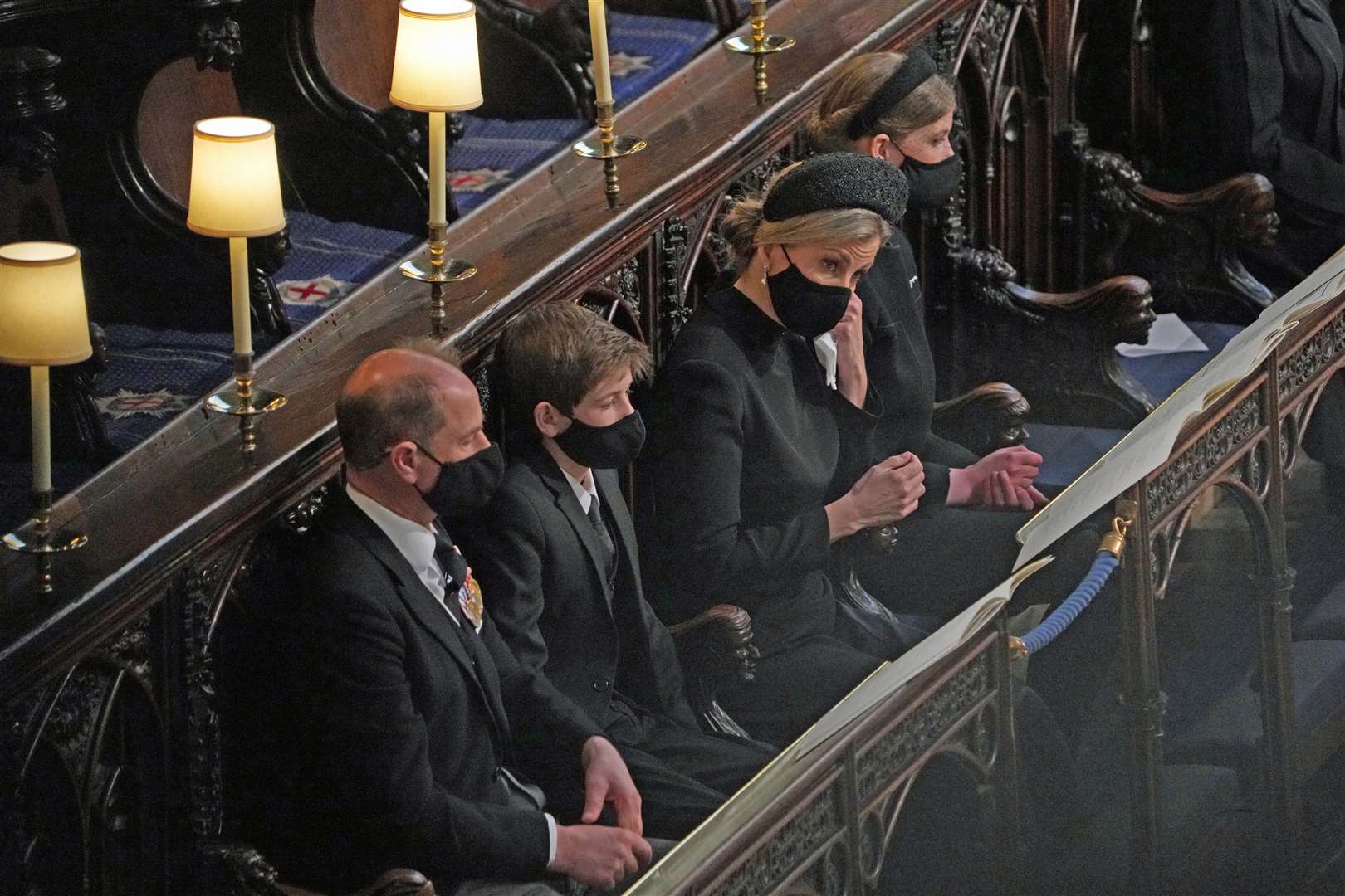 The Wessex family at the Duke of Edinburgh’s funeral in April (Yui Mok/PA)