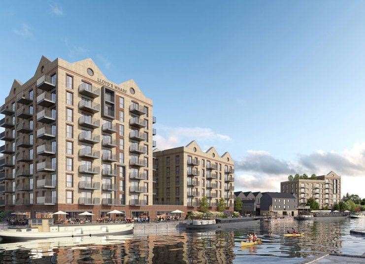 What Lloyd's Wharf could look like if plans were to be approved. Picture: Eutopia Homes