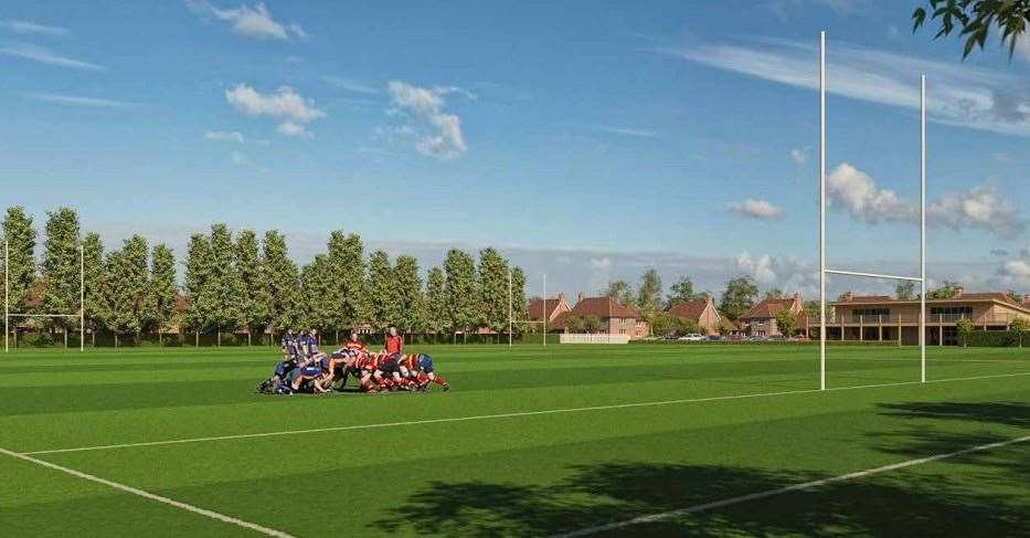 What the state-of-the-art pitches are expected to look like. Picture: Quinn Estates.