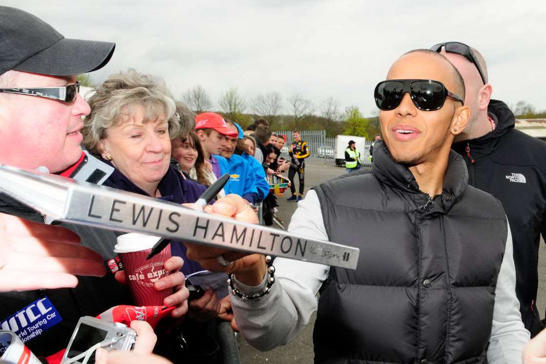 Hamilton at Brands Hatch in 2011. Picture: Simon Hildrew