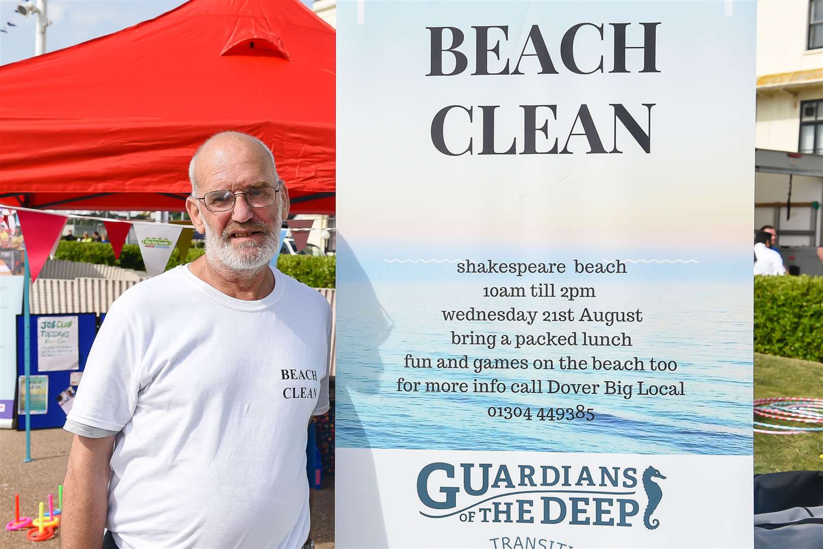 Neil Hamilton is organising the beach clean at Shakespeare Beach, Dover