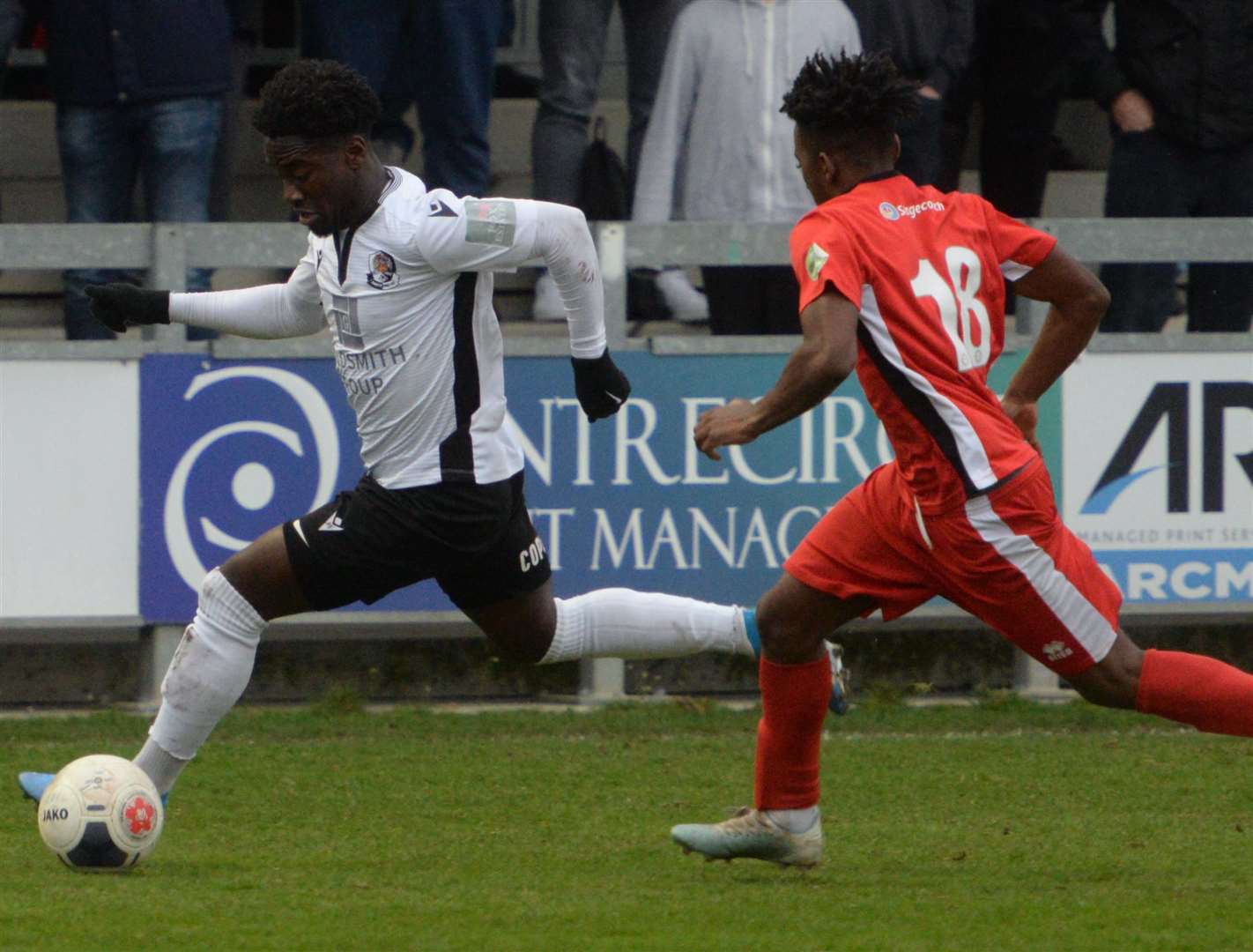 Luke Wanadio has joined Folkestone on an initial one-month loan from Dartford. Picture: Chris Davey