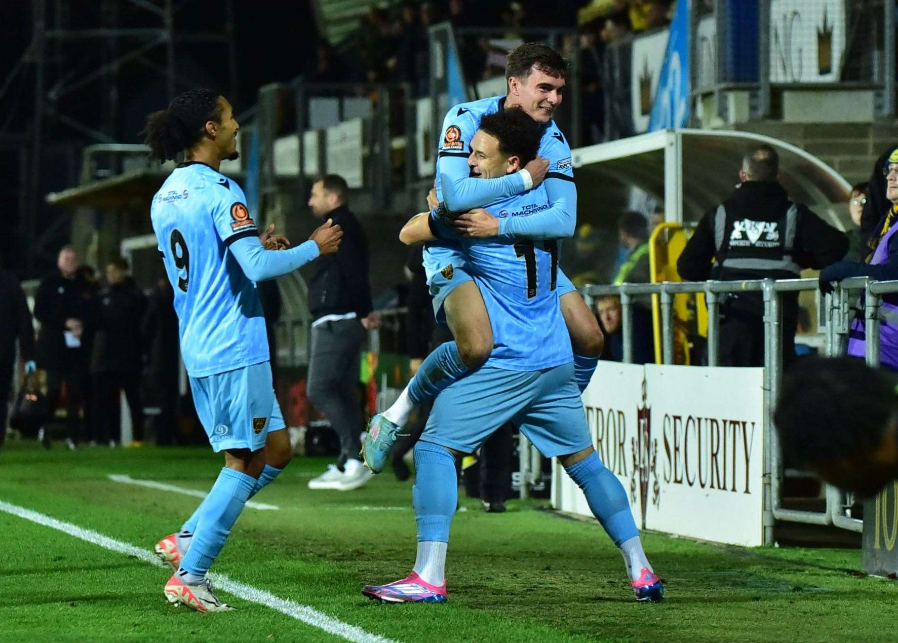 Maidstone drew 1-1 at Torquay in midweek with Charlie Seaman (No.11) opening the scoring from a superb free-kick. Picture: Steve Terrell