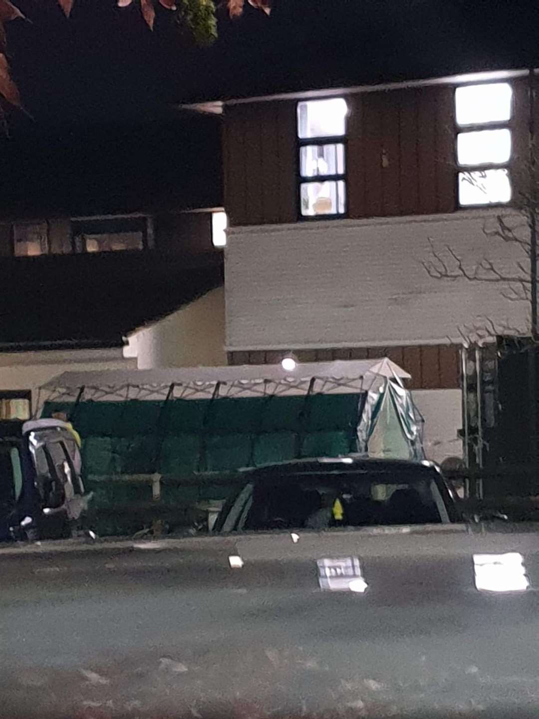 A hazard tent has been set up at Maidstone Hospital. Picture: Richard Hurley (21044152)