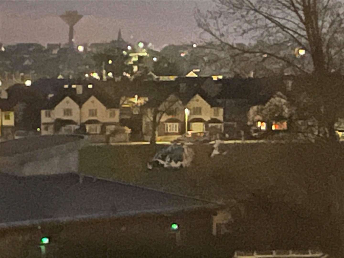 The air ambulance landed in Memorial Park, Herne Bay, early this morning. Picture: Simon Welsh