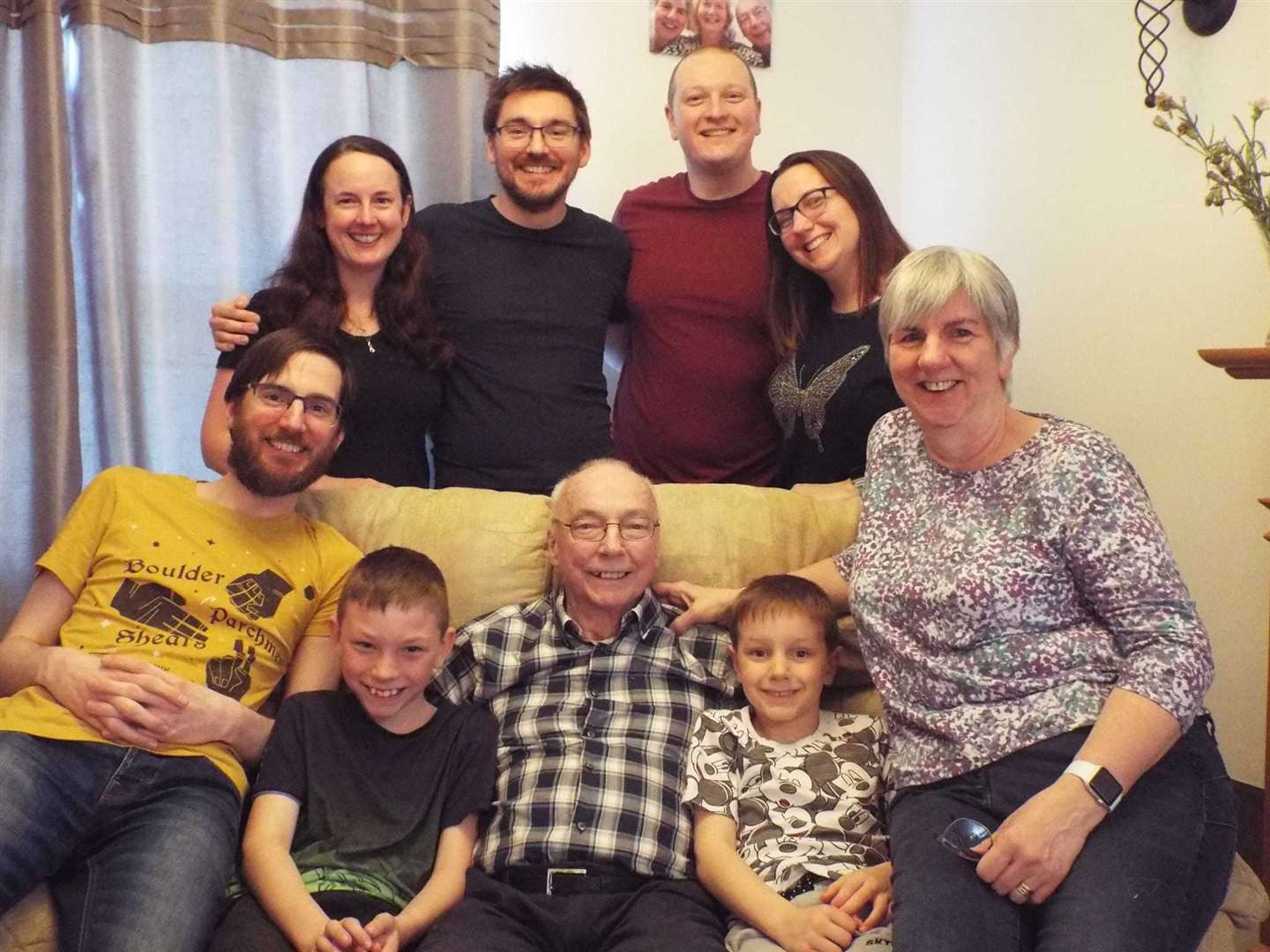 Tony and Alison Batchelor with their children and grandchildren