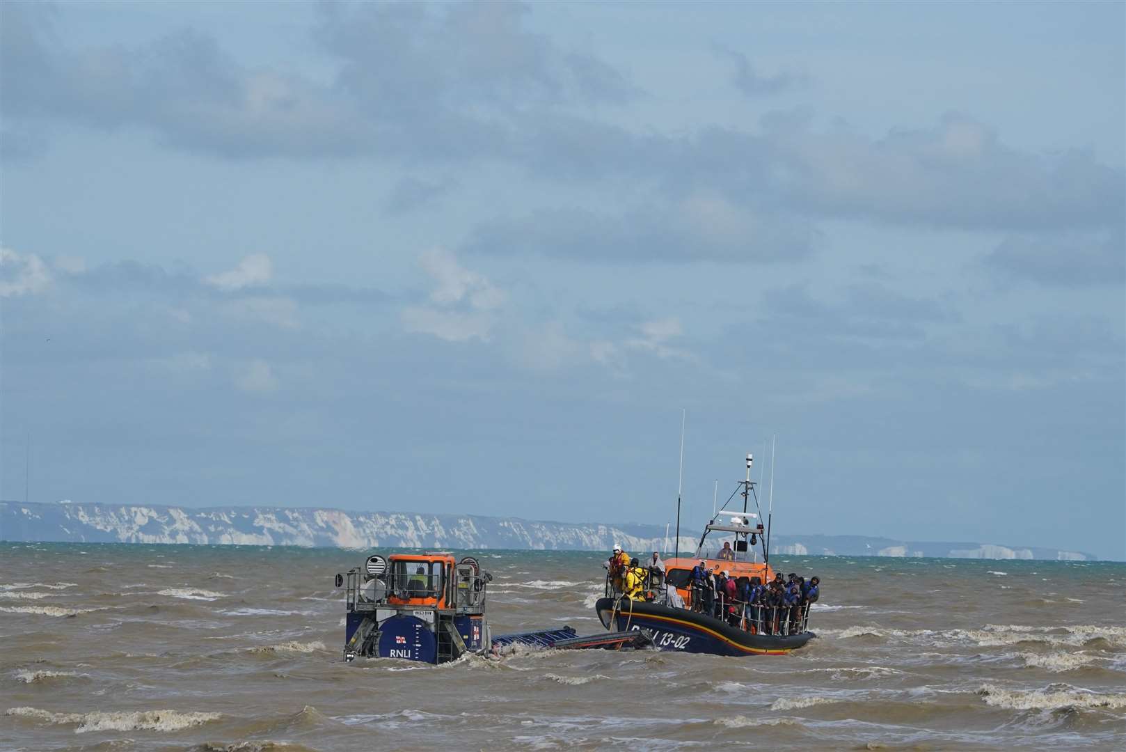 At least 14,400 people have crossed to the UK on board small boats this year (Gareth Fuller/PA)