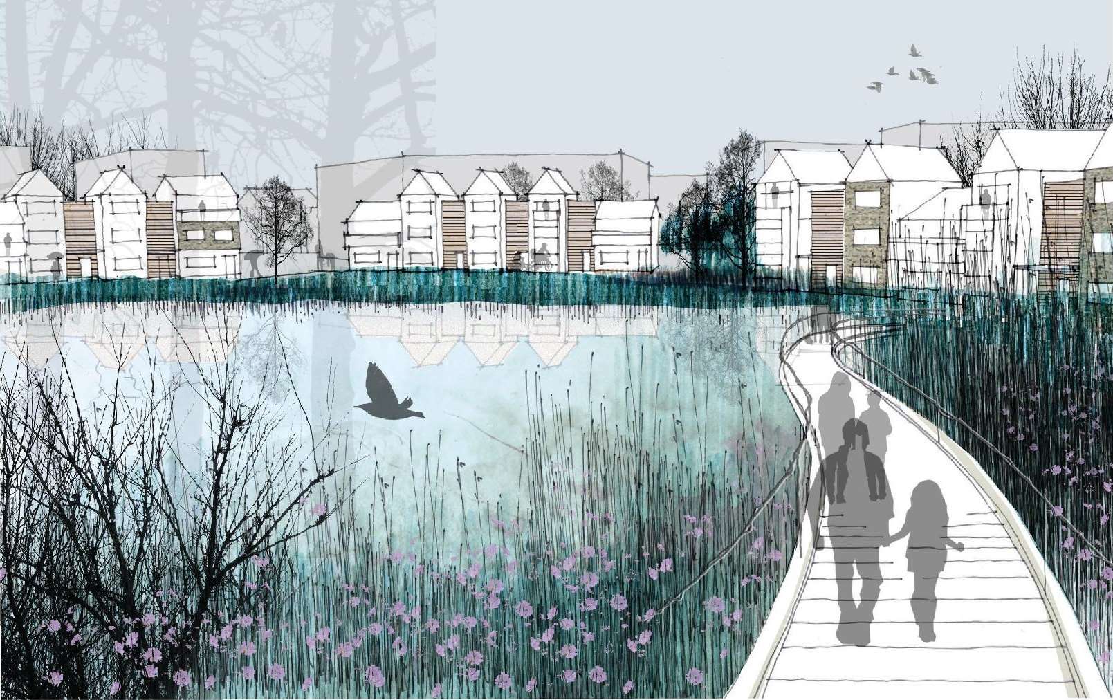 Arcadis's artist impression of how Otterpool Park will look