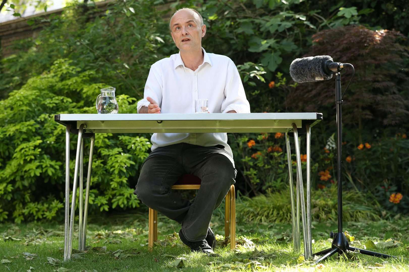 Dominic Cummings in the rose garden last yea. Picture: PA