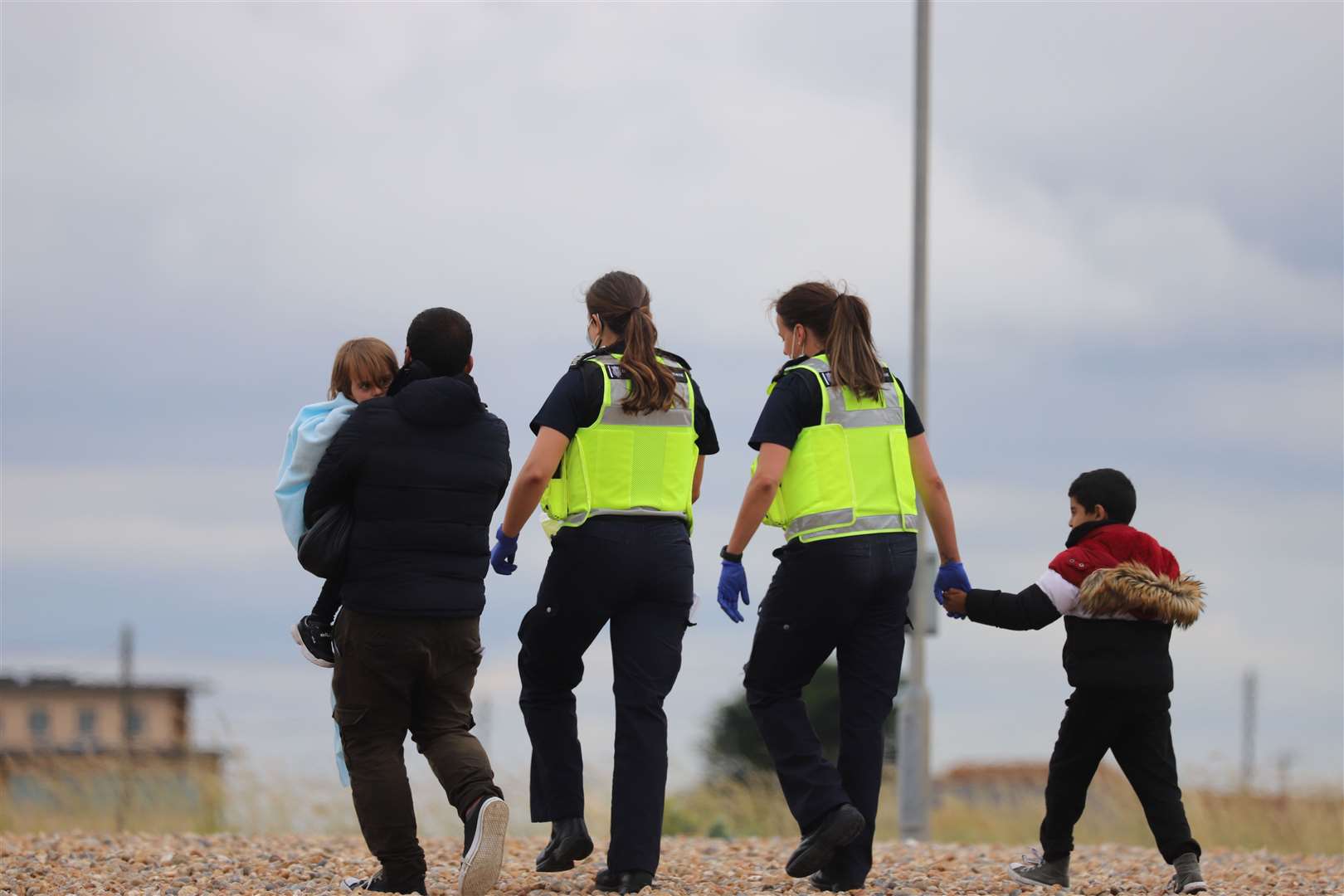 Children are among those who have crossed the Channel, one of the world's busiest shipping lanes