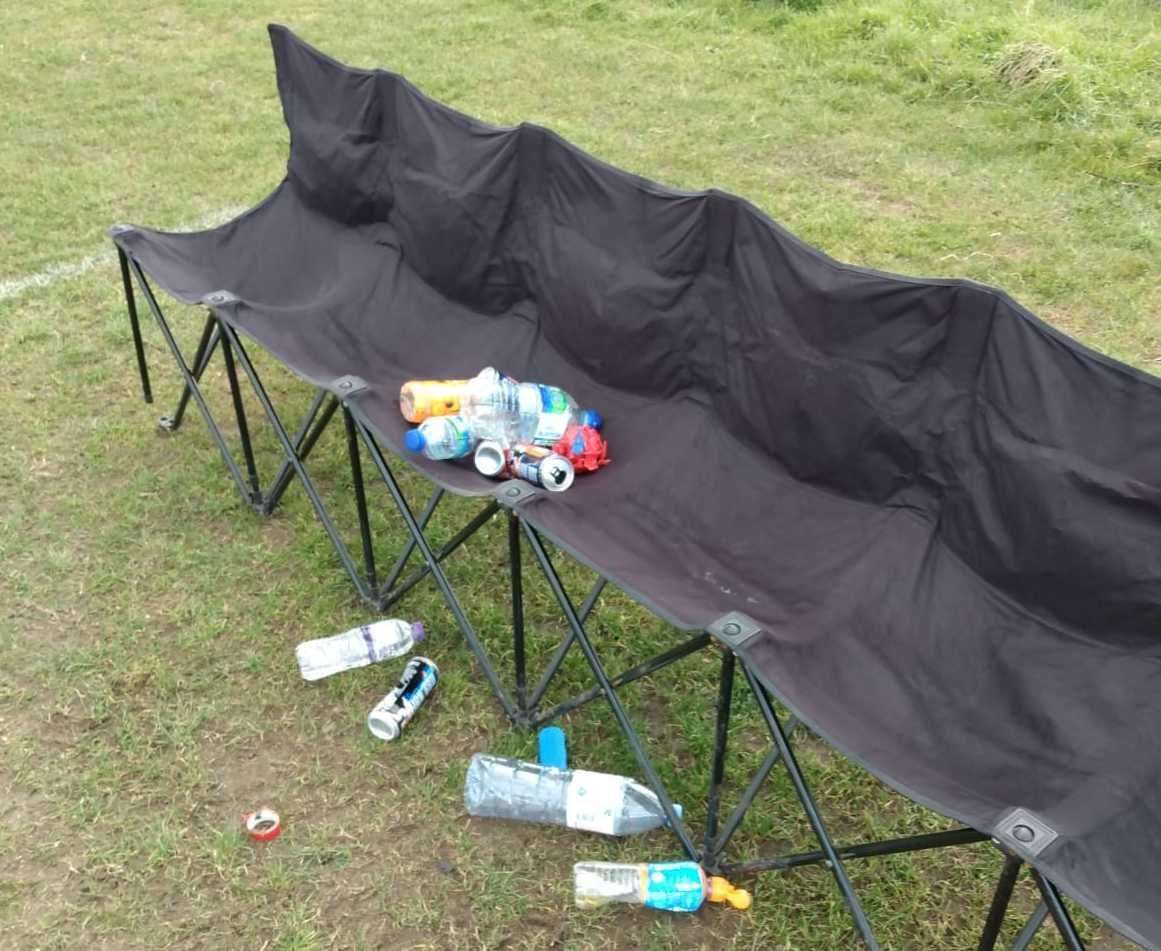 Rubbish reportedly left by football supporters after a Fleetwood United FC match. Photo: John Tidy