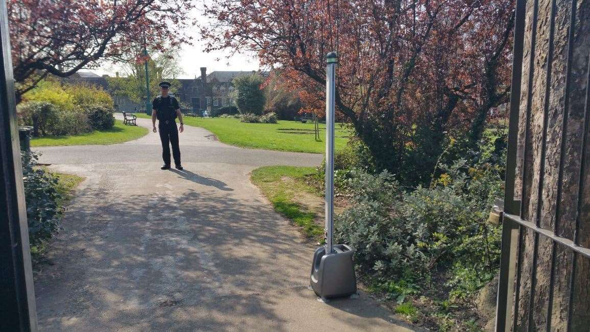 Police have been using a 'knife bar' in Maidstone's Brenchley Gardens. Picture: Kent Police Maidstone (8208816)