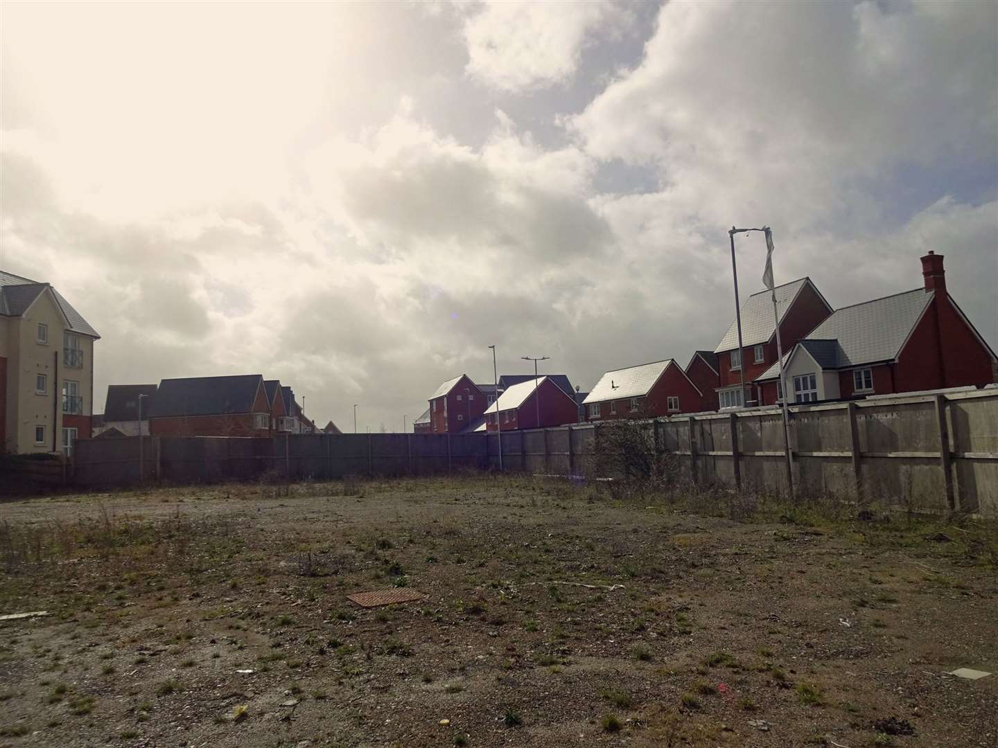 The empty plot in need of a medical centre at Peters Village, Wouldham