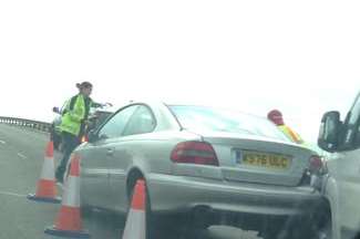 The scene of the crash on the Sheppey Crossing