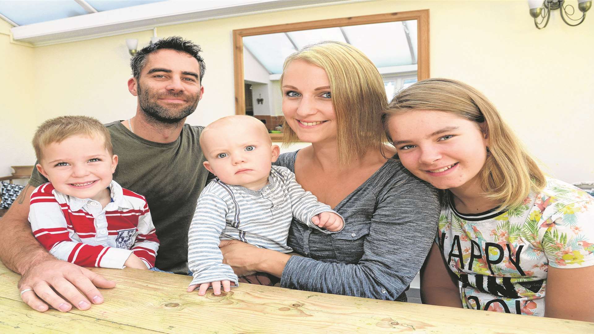 Adrian and Gillian Child with children Jensen, Milo and Hallie